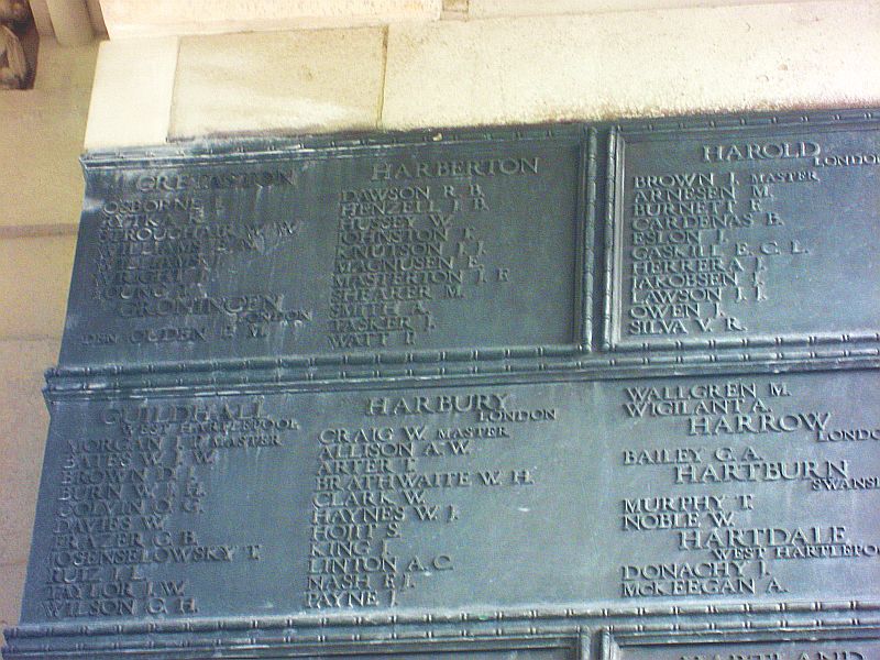 © Gordon Masterton: Licensor: Gordon Masterton Tower Hill Memorial detail